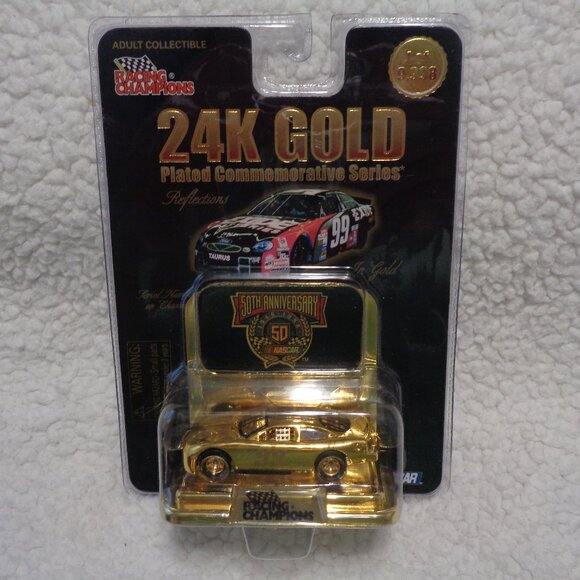 Jeff Burton #99 Exide 24K Gold 1/64 Racing Champions Car Nascar 50th Anniversary - Picture 1 of 11